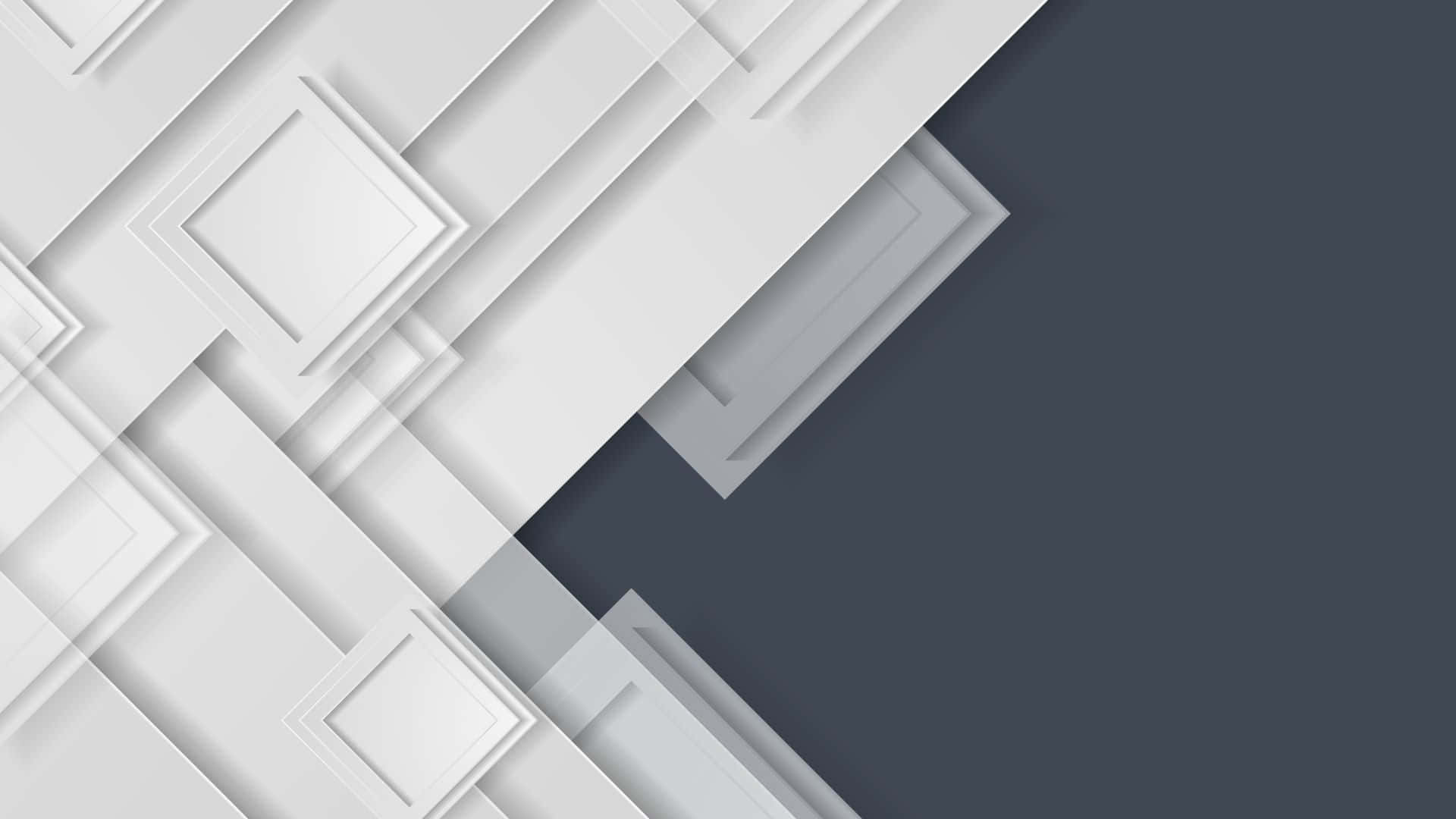 abstract geometric shapes, white, gray, Full HD Desktop Wallpaper
