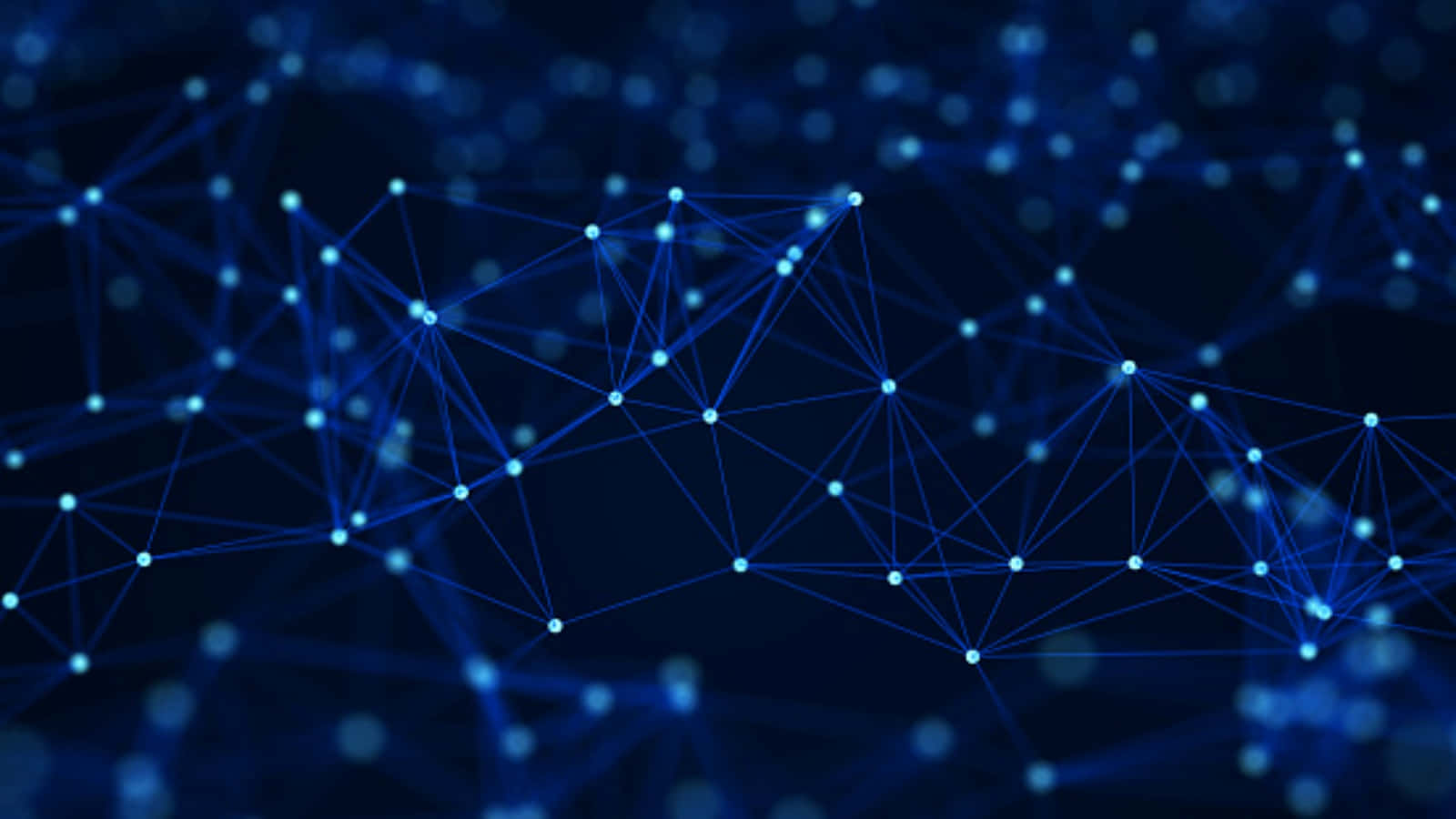 glowing blue, network of dots and lines, futuristic digital web, HD Desktop Wallpaper