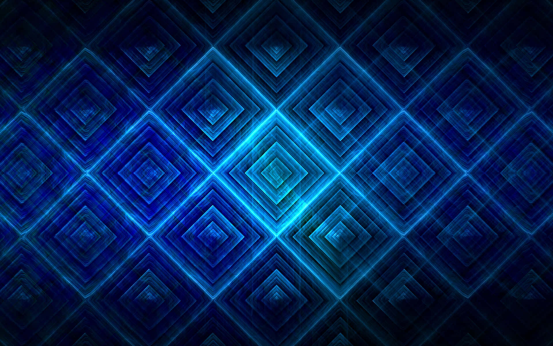 blue diamond abstract pattern, glowing blue diamonds, dark blue background, Full HD Desktop Wallpaper