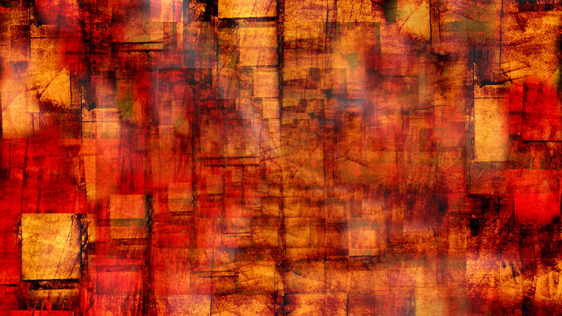 crimson, abstract mosaic, red orange, Full HD Desktop Wallpaper