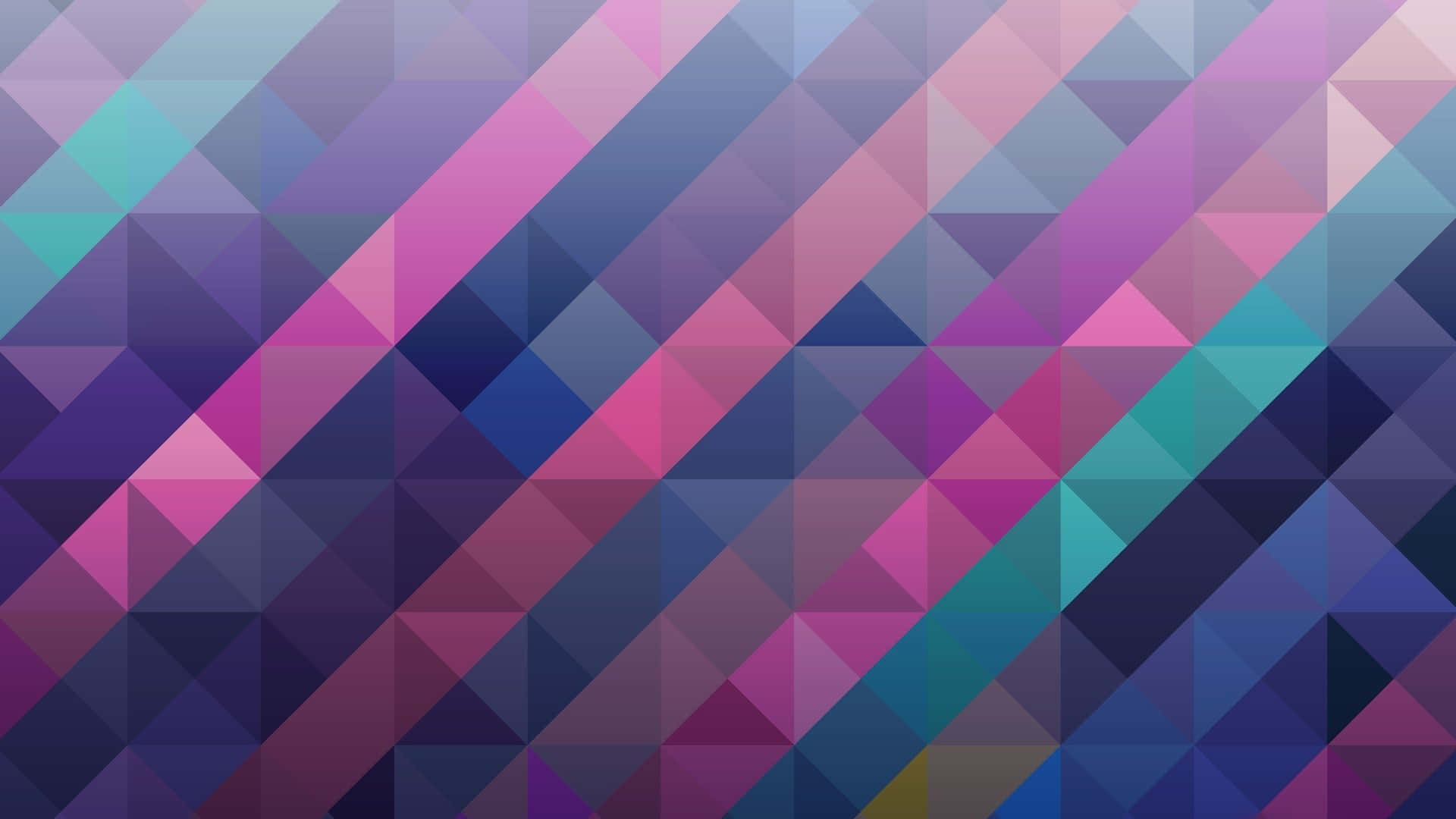 abstract geometric pattern, diagonal triangular facets, gradient shades of purple pink and teal, Full HD Desktop Wallpaper