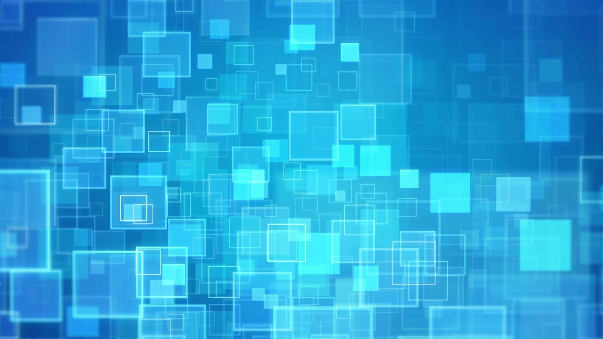 blue digital squares, glowing translucent squares, abstract background, Full HD Desktop Wallpaper