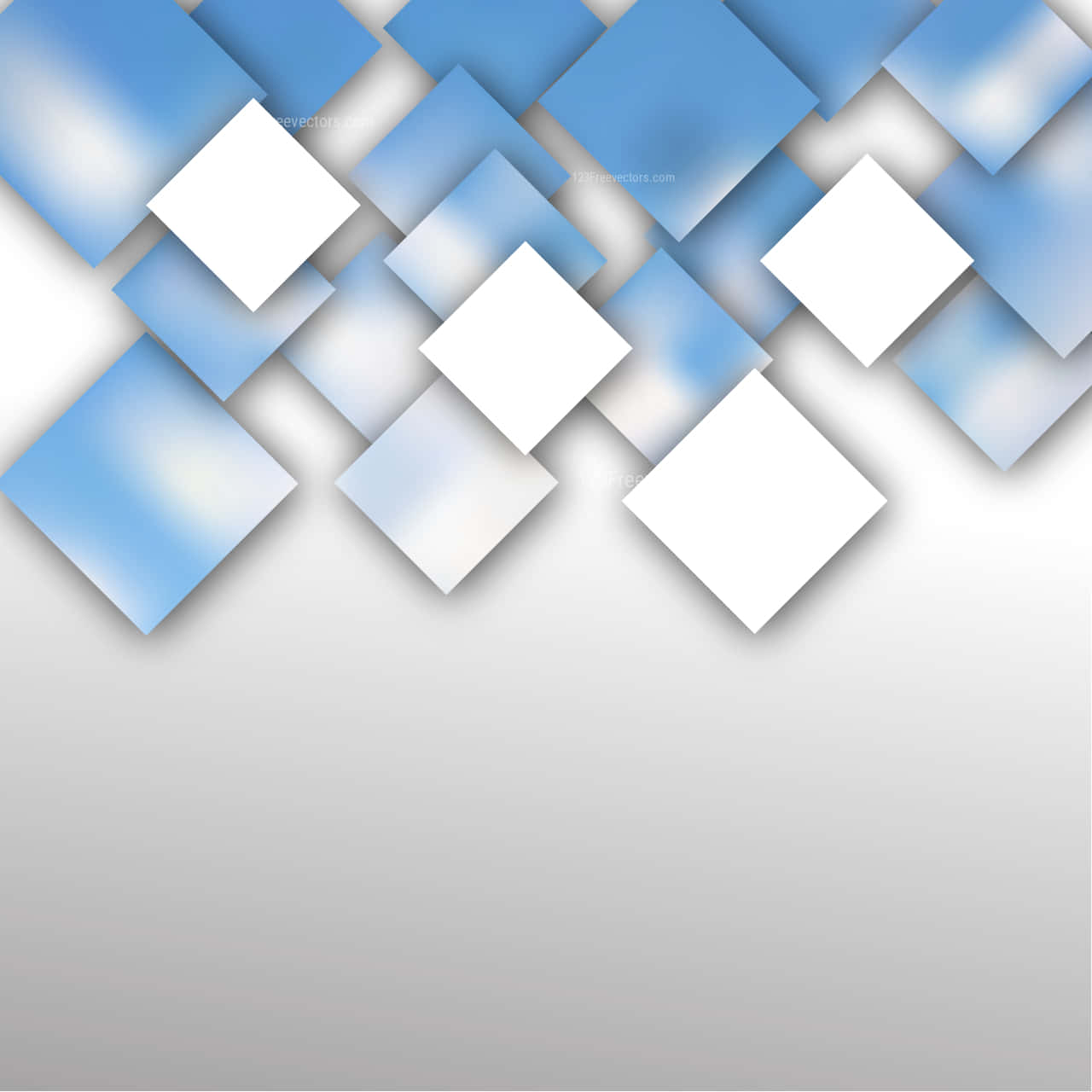 floating blue squares, abstract geometric, overlapping blue and white squares, HD Desktop Wallpaper