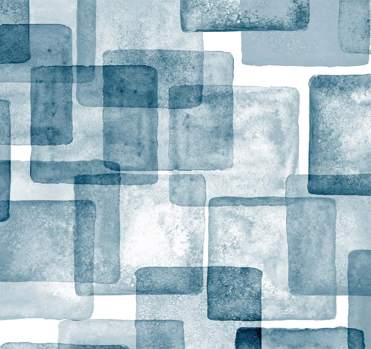 blue watercolor abstract squares, abstract watercolor pattern, layered blue rectangles, SD Desktop Wallpaper