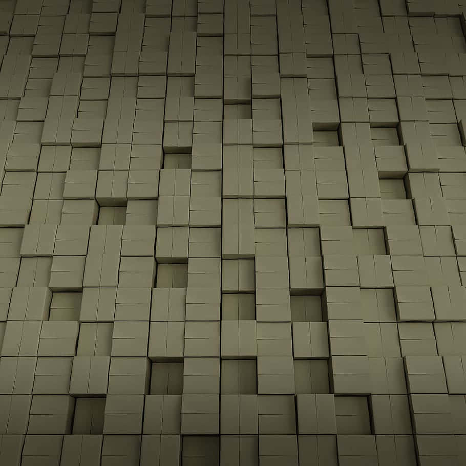 abstract3 d cubes pattern, beige rectangular blocks, textured wall, SD Desktop Wallpaper