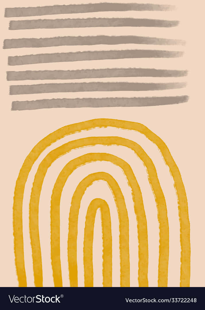 abstract yellow and gray stripes, vector, beige background, SD Phone Wallpaper