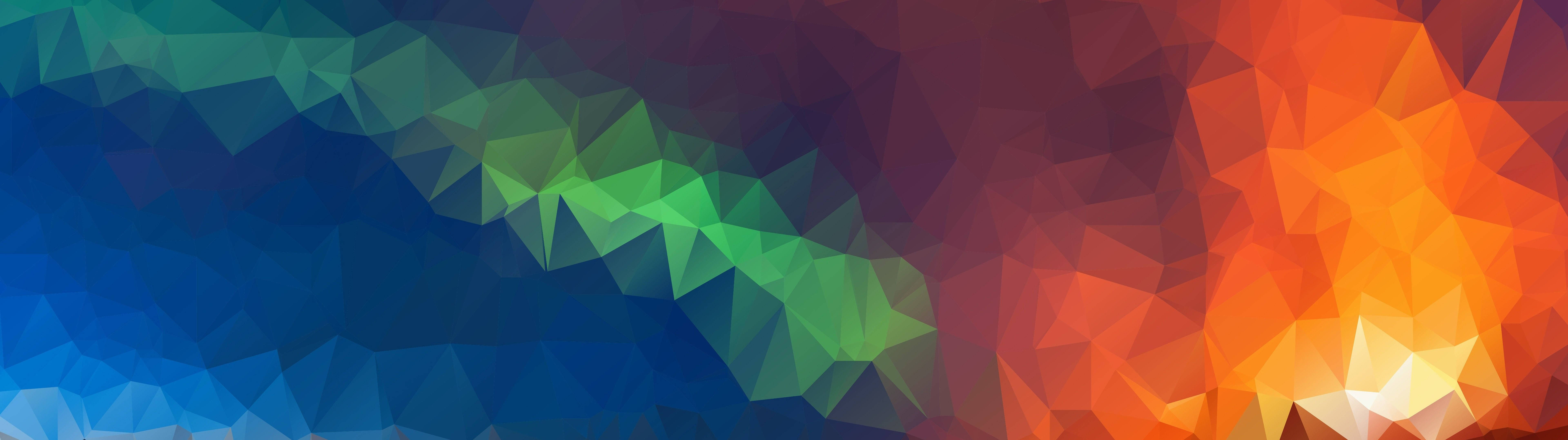 abstract polygon artwork, low-poly, cool blue, 8K Desktop Wallpaper