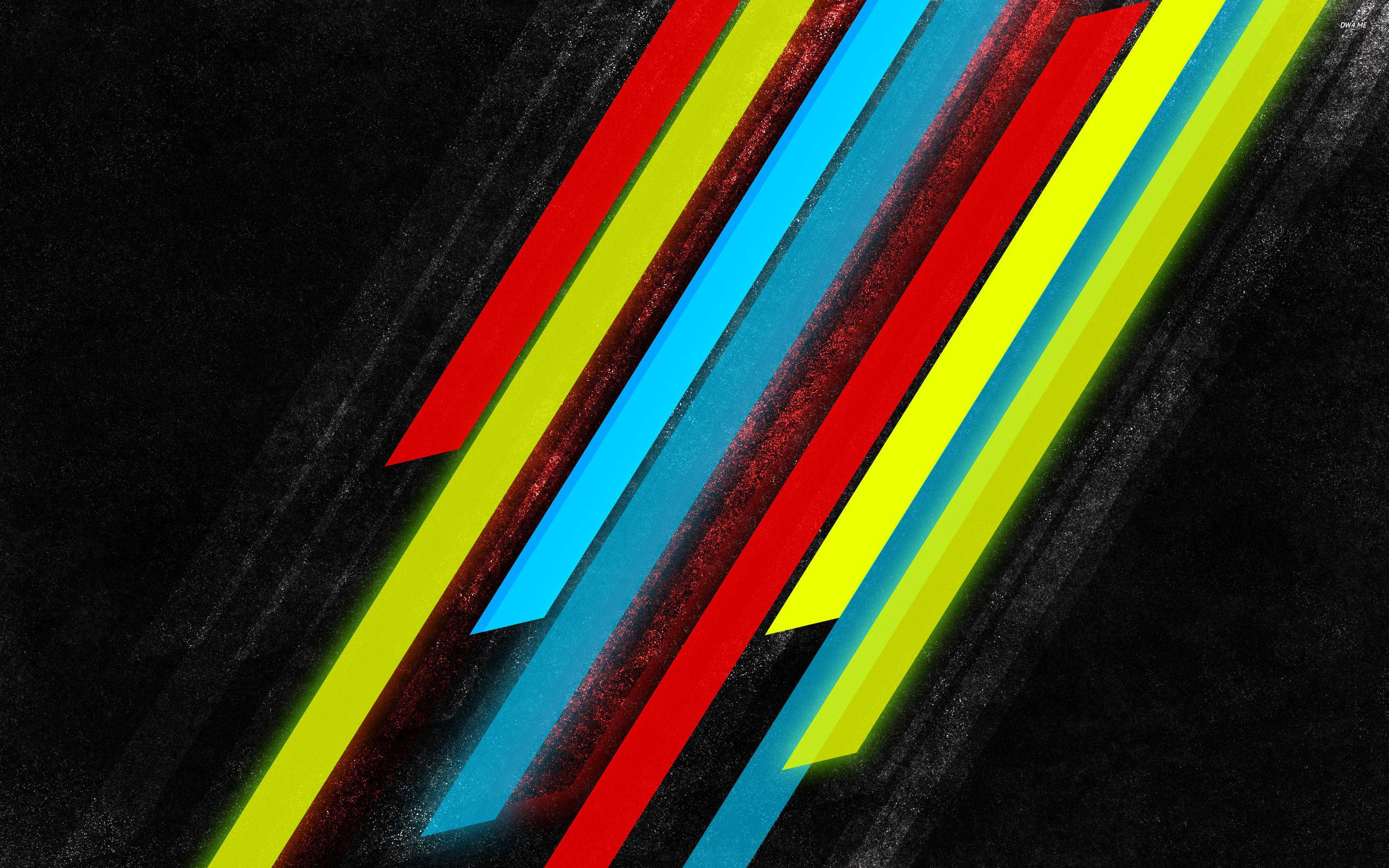 diagonal stripes, vibrant red yellow and blue, textured black background, 2K Desktop Wallpaper