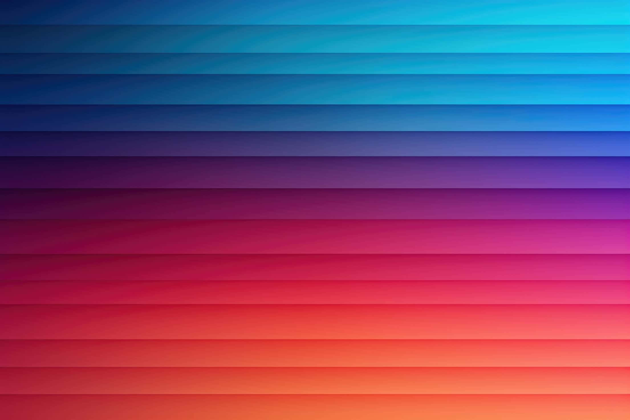 colorful abstract stripes, vibrant horizontal stripes, cool blue, Full HD Desktop Wallpaper