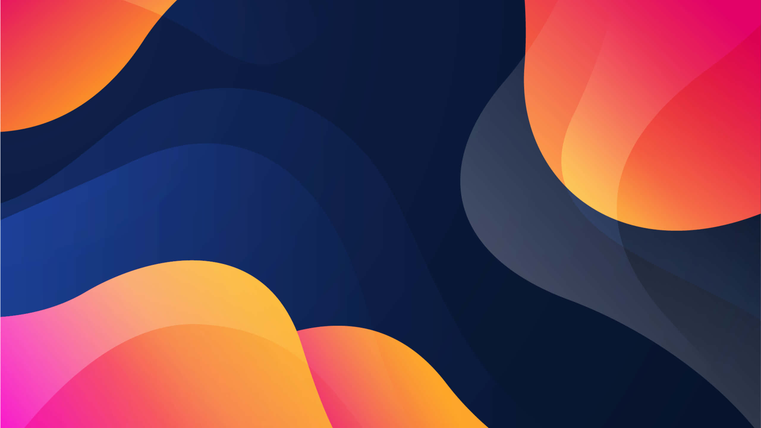 minimalist abstract, flowing liquid, orange pink, 2K Desktop Wallpaper