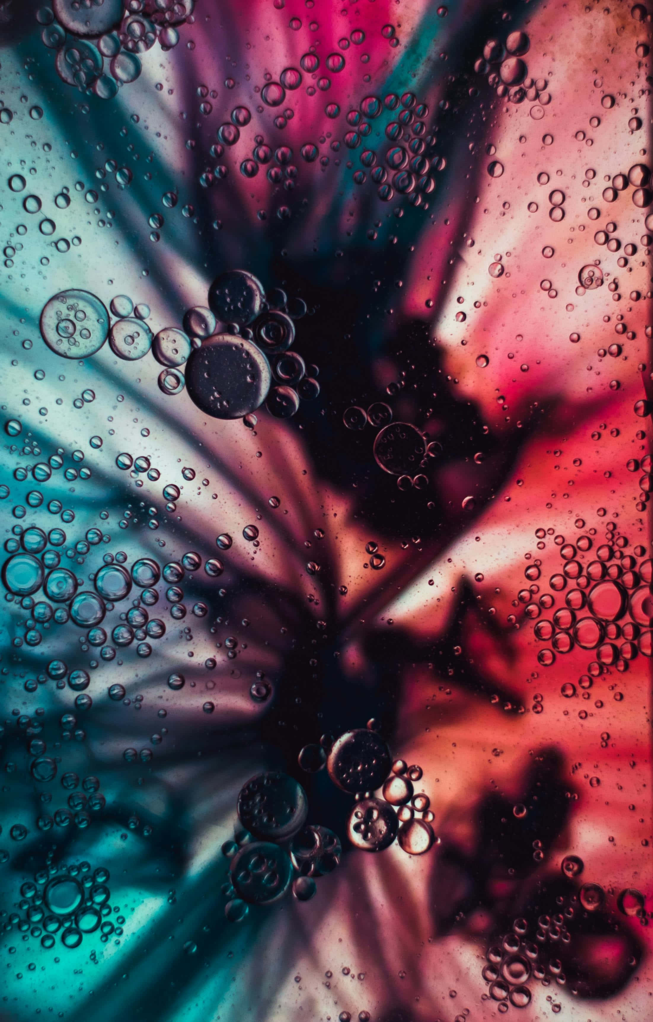 abstract liquid art, bubbles, colorful oil bubbles, 2K Phone Wallpaper