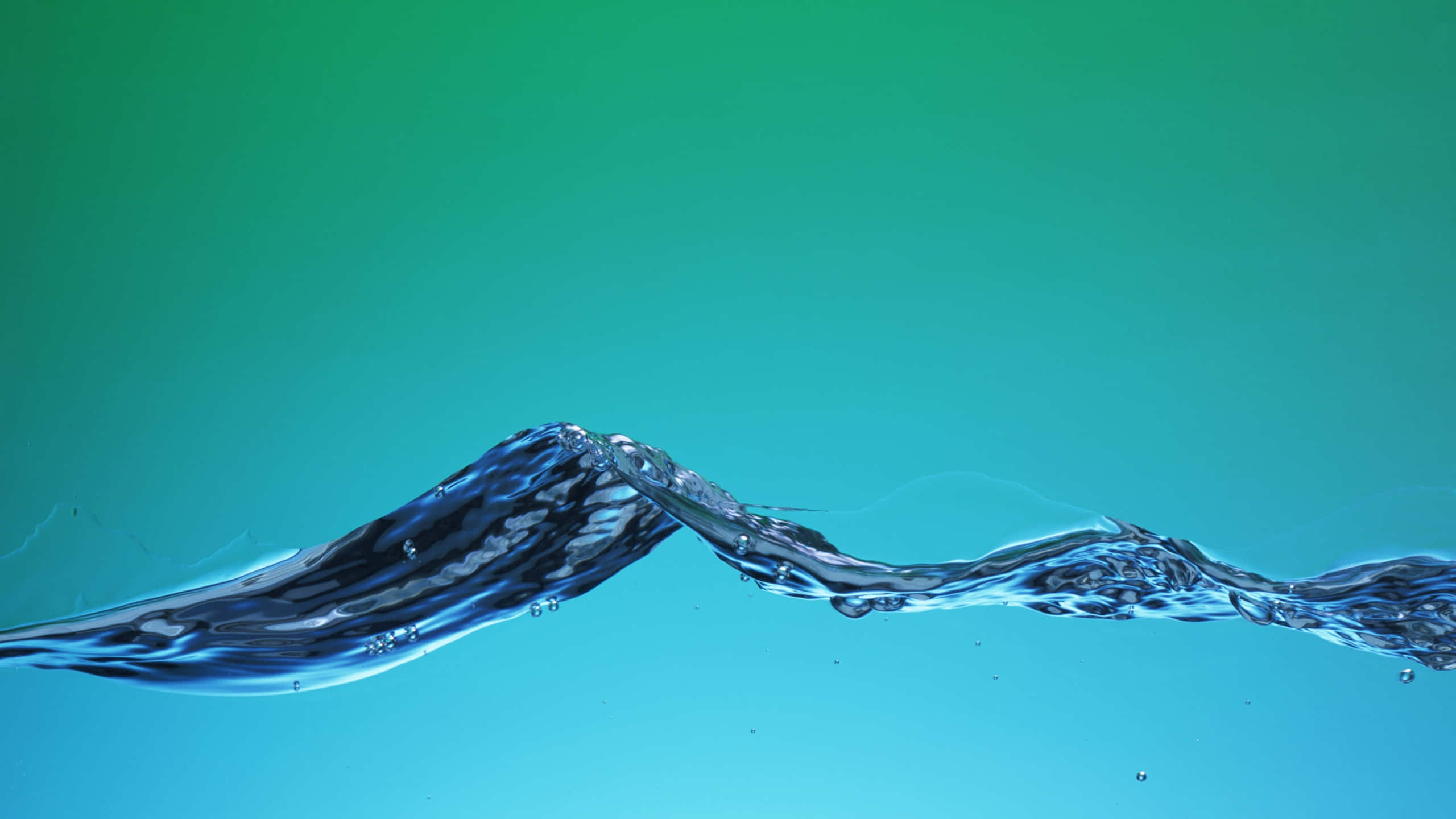 abstract aqua waves, clear water, smooth gradient teal background, 2K Desktop Wallpaper