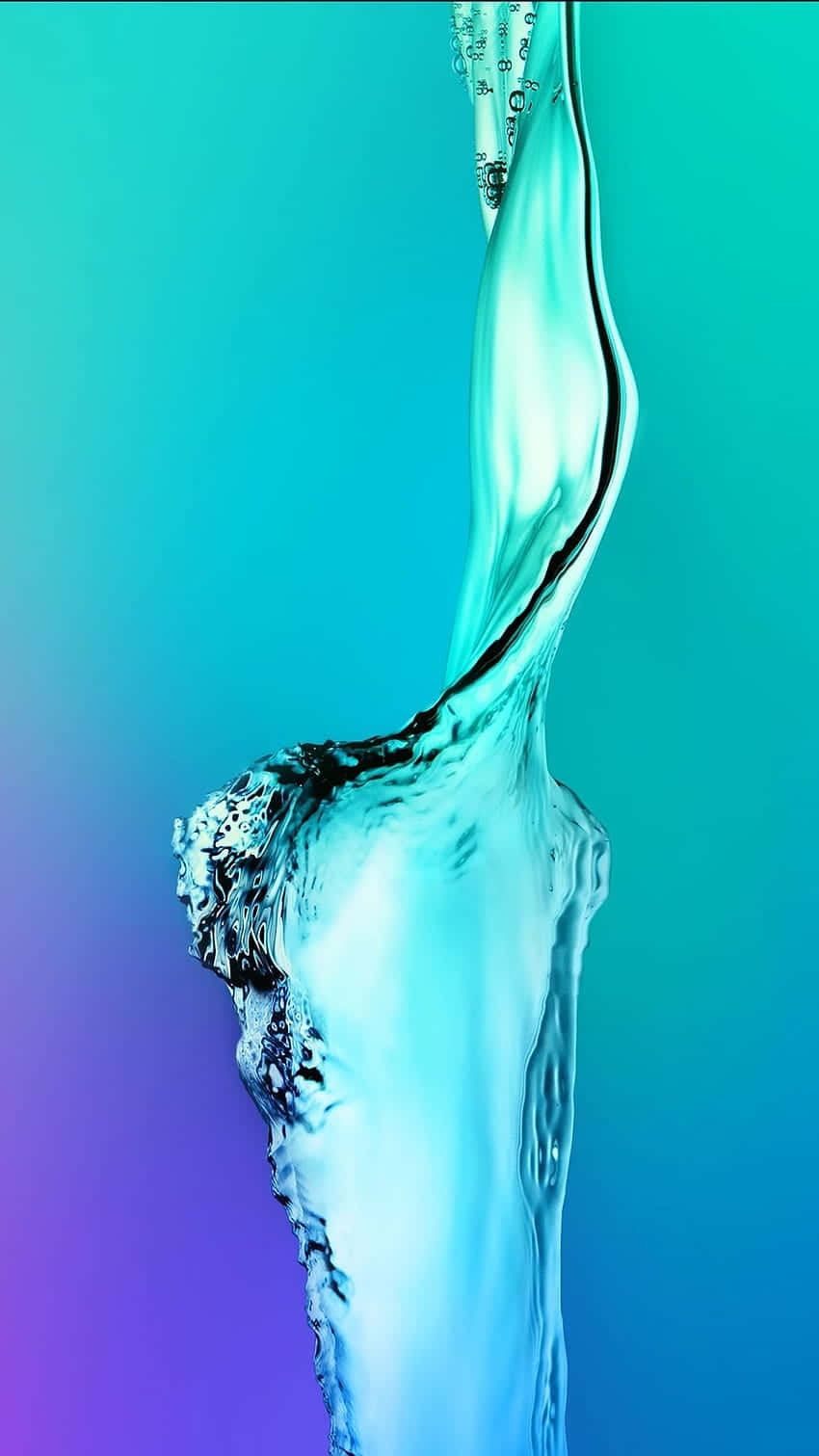 abstract aqua essence, clear water, gradient teal and purple background, HD Phone Wallpaper