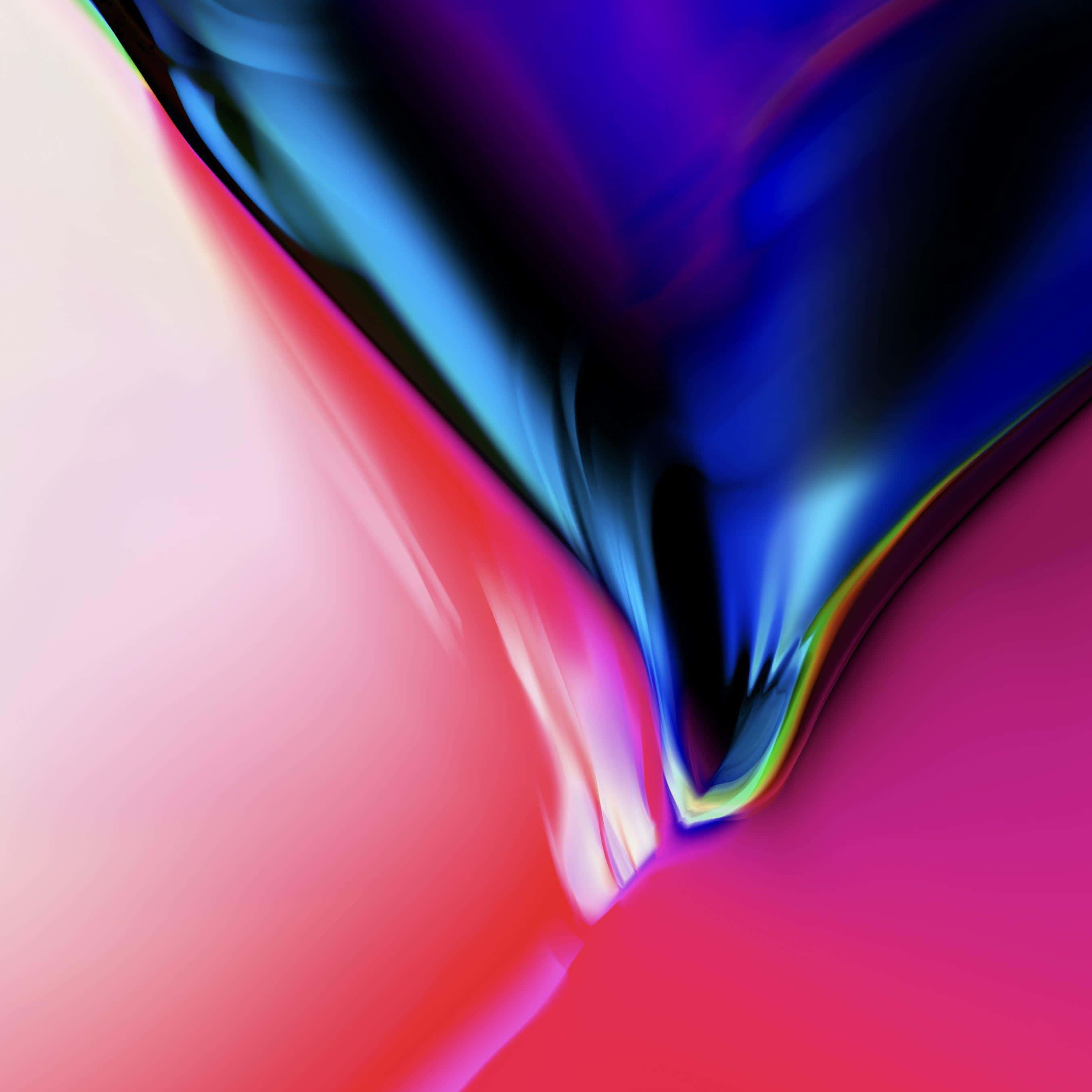 abstract color wave art, pink, blue, 2K Desktop Wallpaper