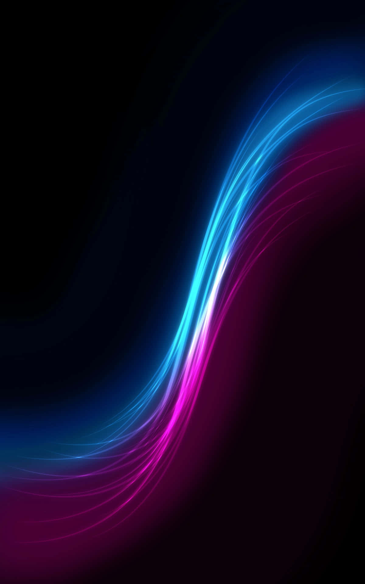 neon blue, magenta, light streaks, Full HD Phone Wallpaper
