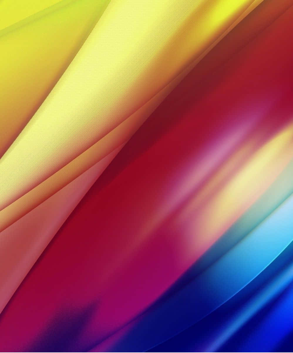 colorful abstract wave, yellow red and blue hues, smooth gradients, SD Phone Wallpaper