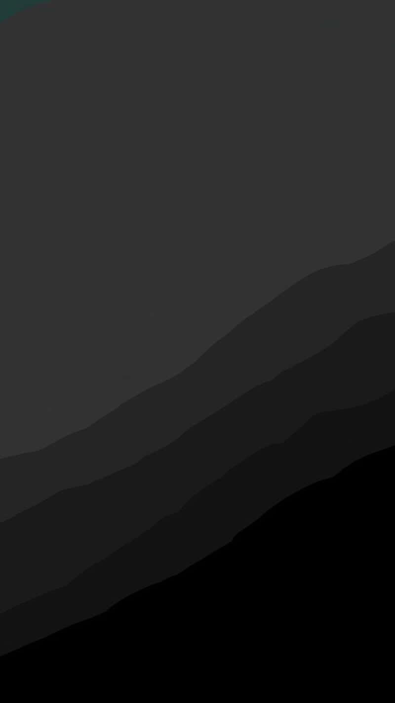 abstract blackand grey waves, minimalist abstract wallpaper, layered dark gray mountain silhouettes, HD Phone Wallpaper