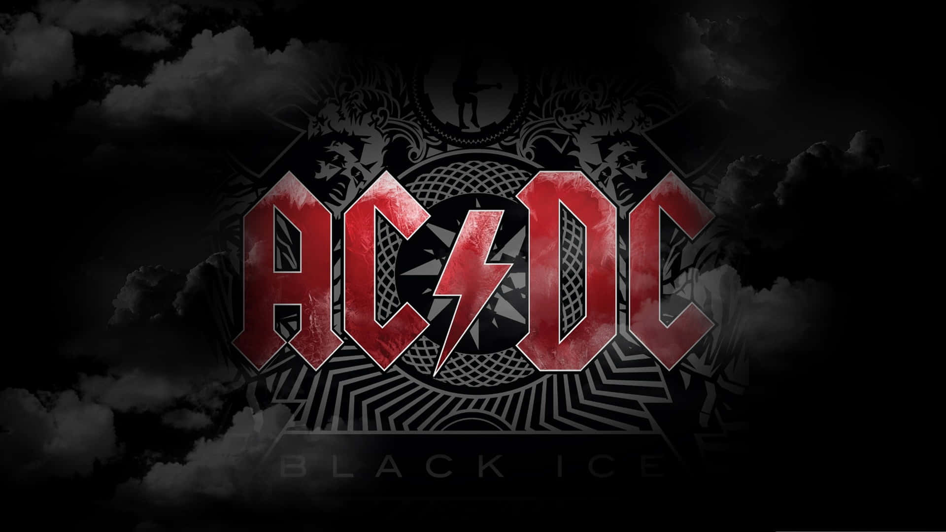AC/DC, red ACDC logo, lightning bolt, Full HD Desktop Wallpaper