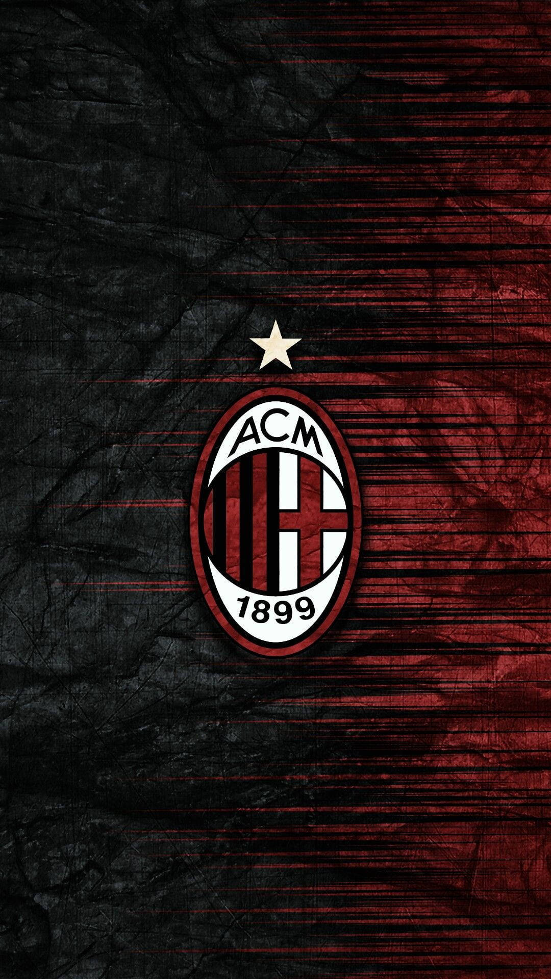 AC Milan, red and black, AC Milan crest, Full HD Phone Wallpaper