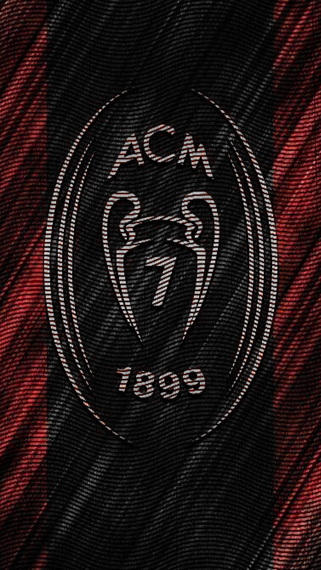 AC Milan, white, black and red striped fabric, Full HD Phone Wallpaper
