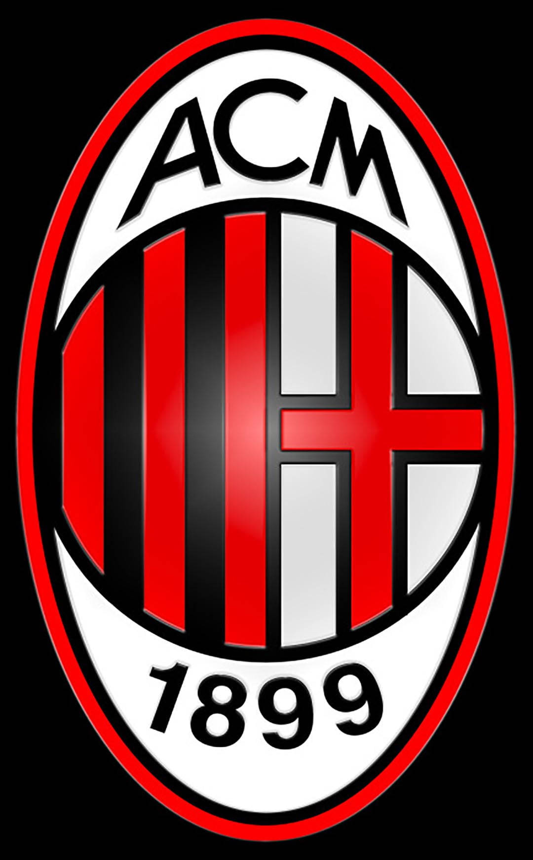 AC Milan, red, black, HD Phone Wallpaper