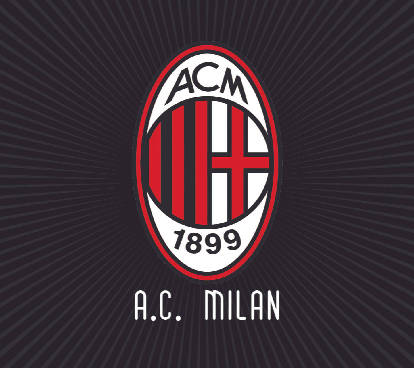 A.C. Milan, red and black stripes, dark background, HD Desktop Wallpaper