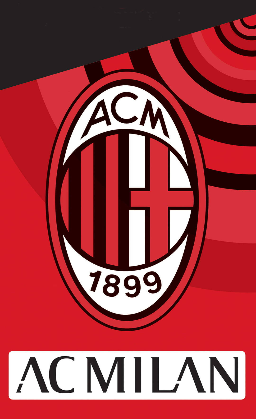 AC Milan, red, black, HD Phone Wallpaper