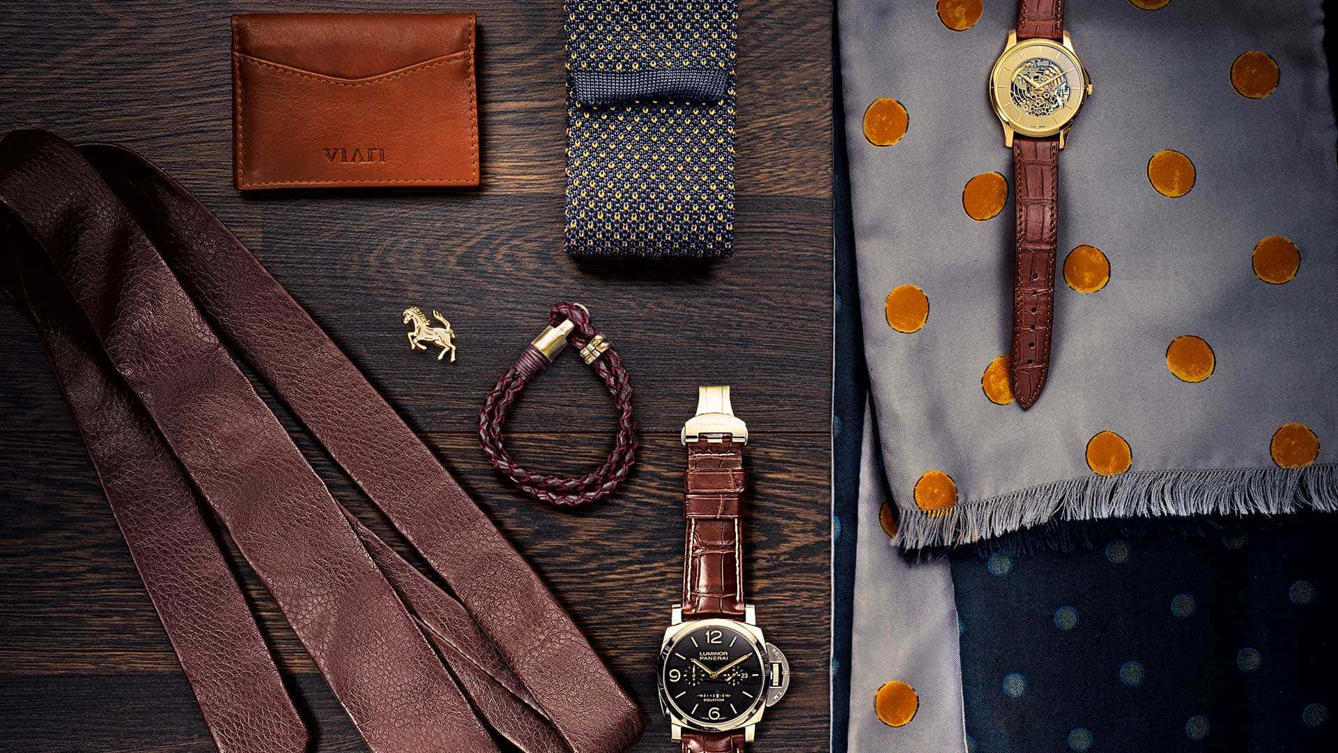 Luxury men's accessories, watches, leather belts, Full HD Desktop Wallpaper
