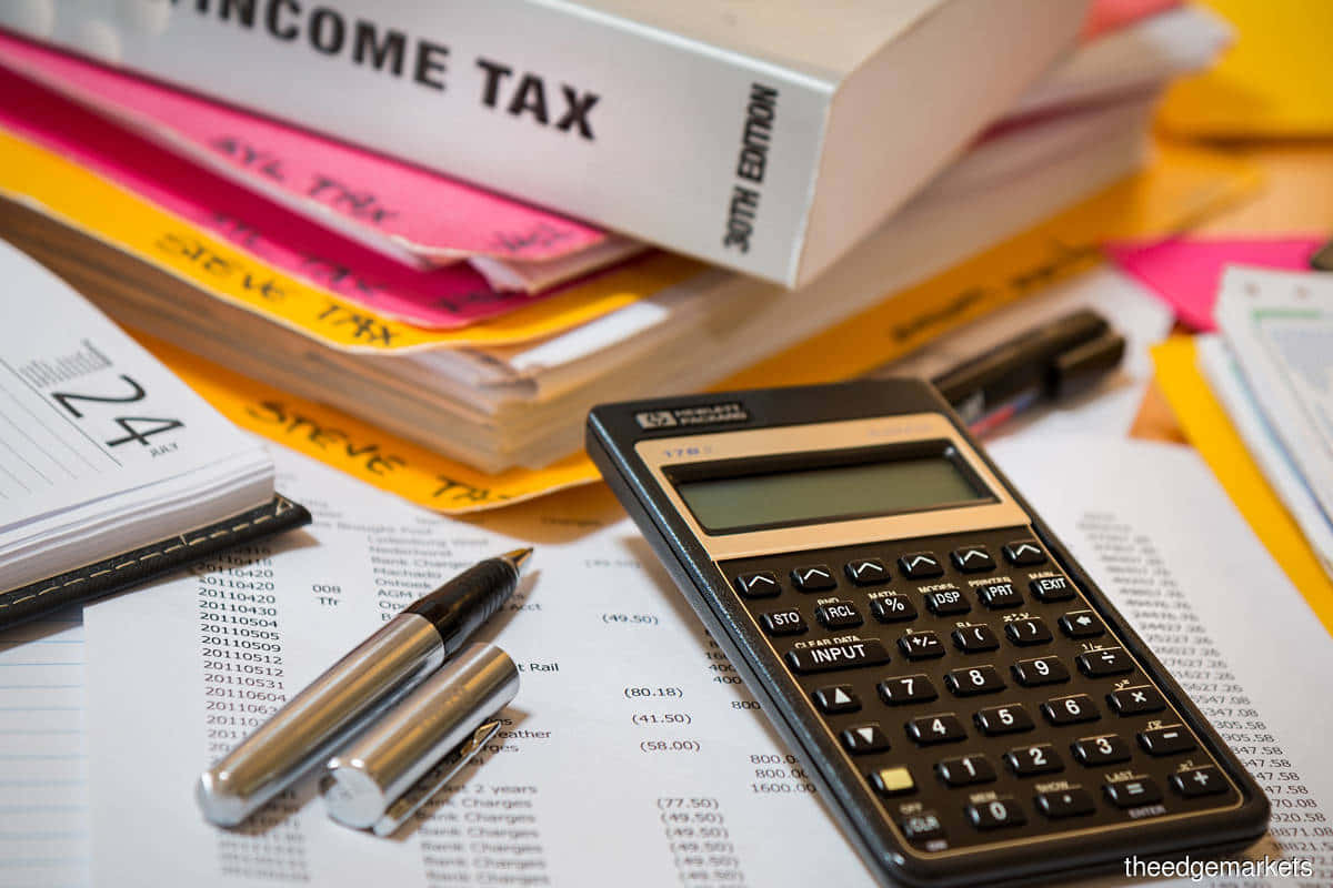 calculator, financial documents, tax books, SD Desktop Wallpaper