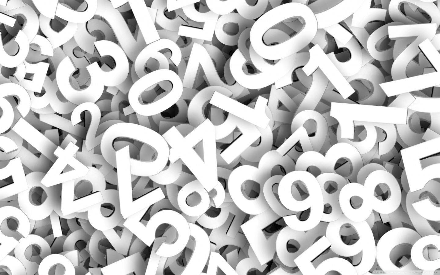 Accounting, white, 3D letters and numbers, HD Desktop Wallpaper