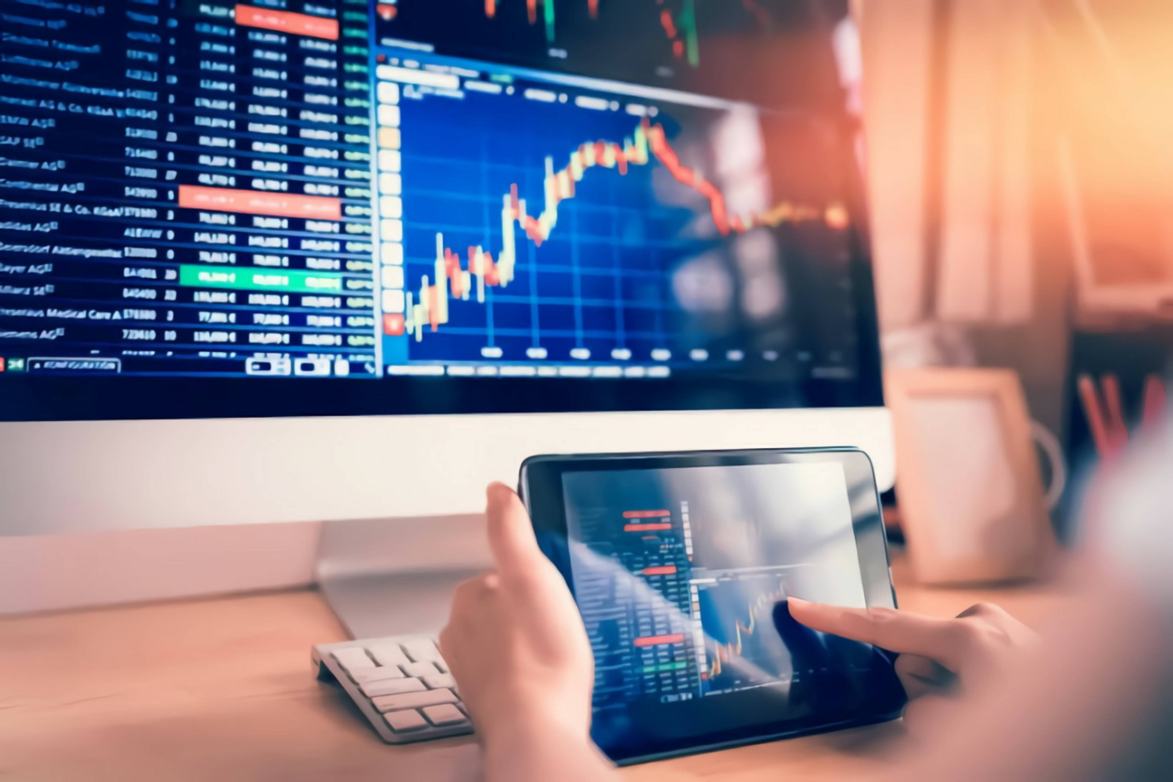 Stock Market Tablet, accounting, tablet, 4K Desktop Wallpaper