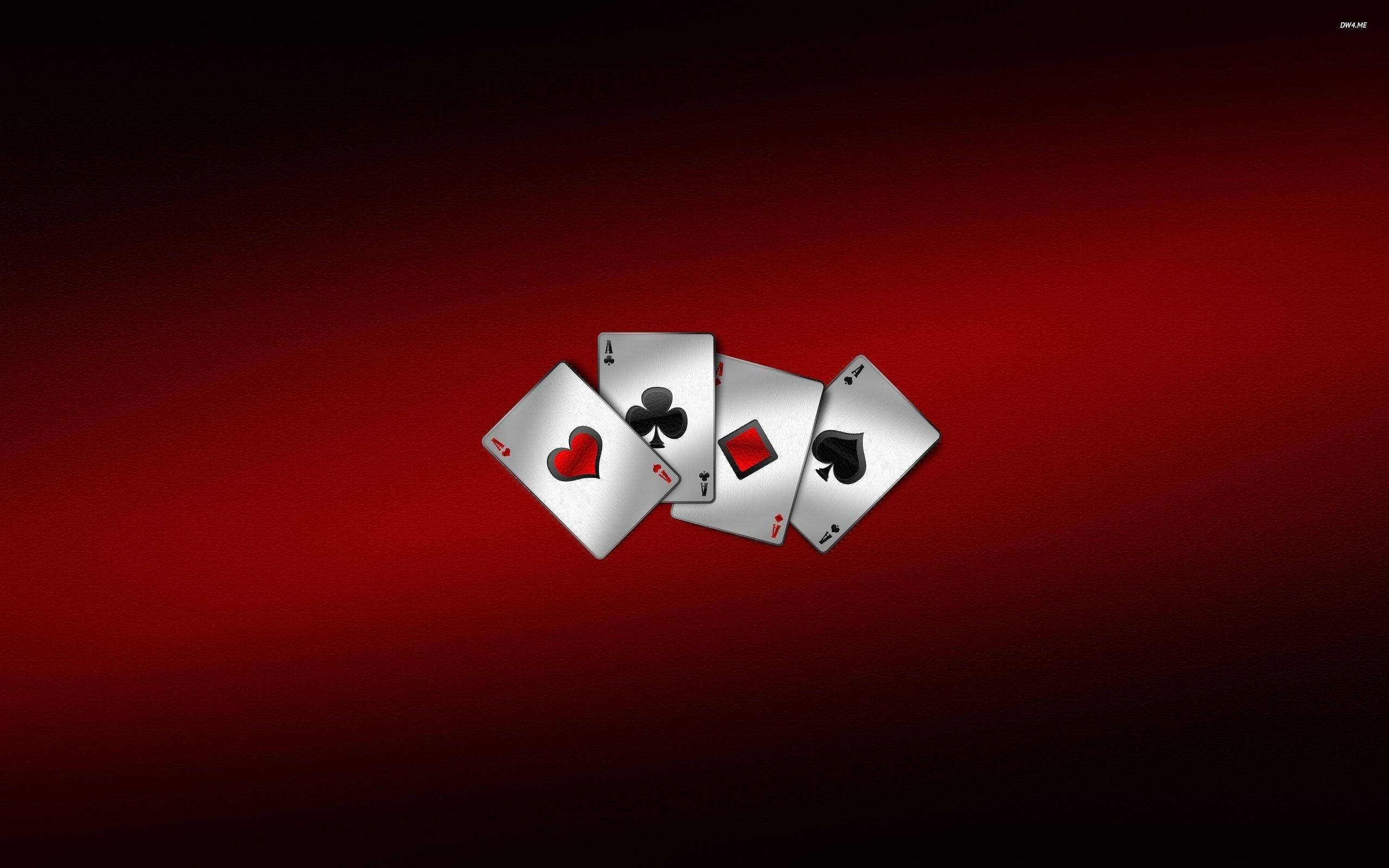 Ace Card, red background, gradient red background, 2K Desktop Wallpaper