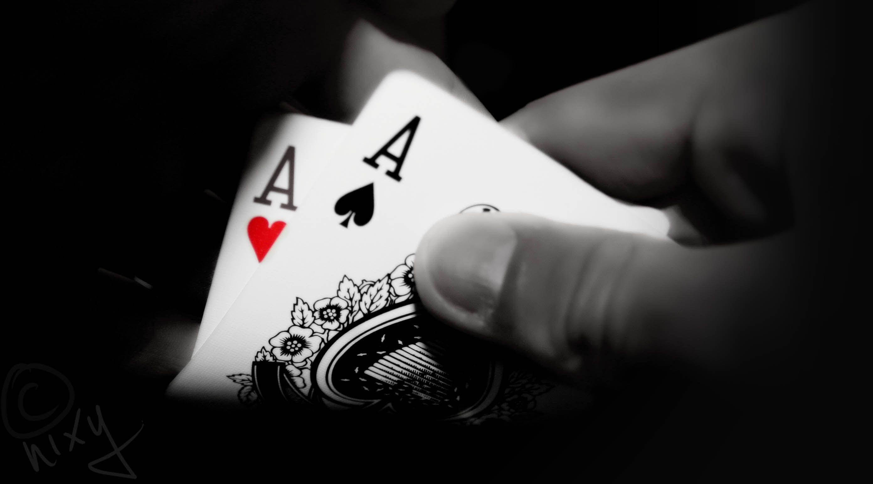 Ace Card, aces of hearts, aces of spades, 2K Desktop Wallpaper
