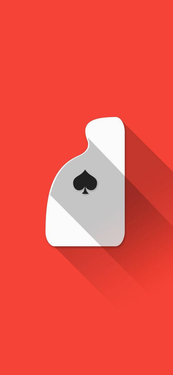 Ace Card, red background, white playing card, SD Phone Wallpaper