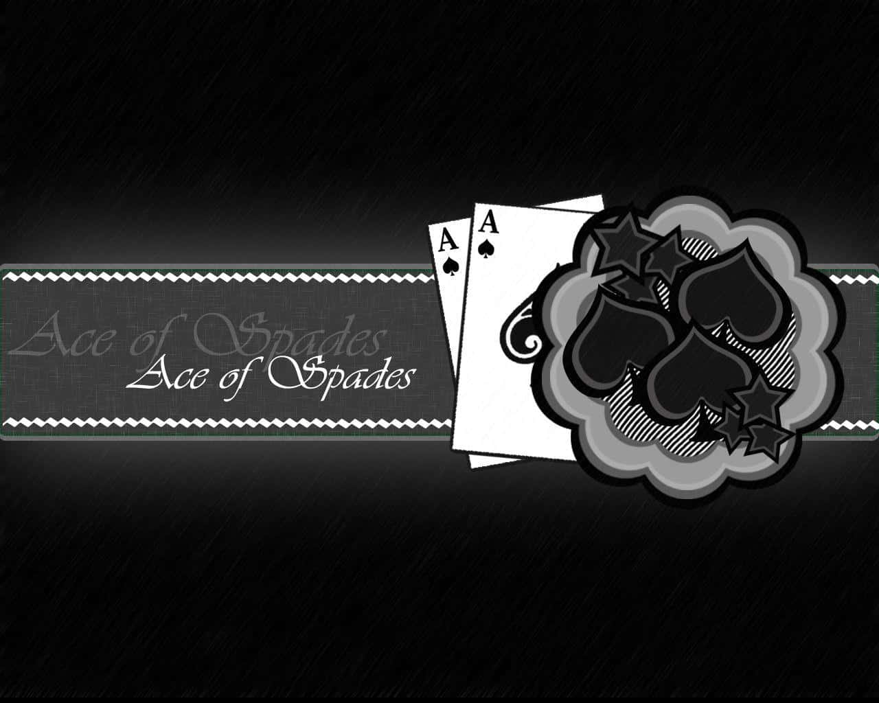 Ace of Spades, spade emblem, dark textured banner, HD Desktop Wallpaper