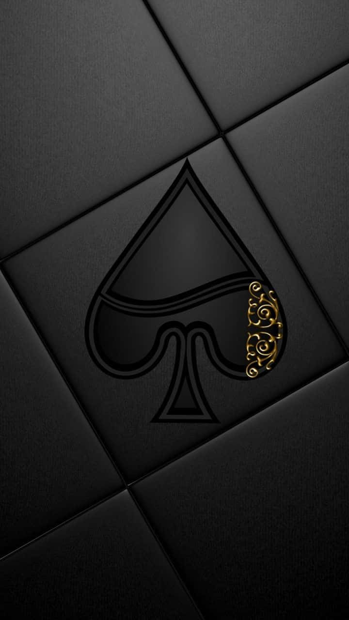 Ace Of Spades, black, gold, HD Phone Wallpaper