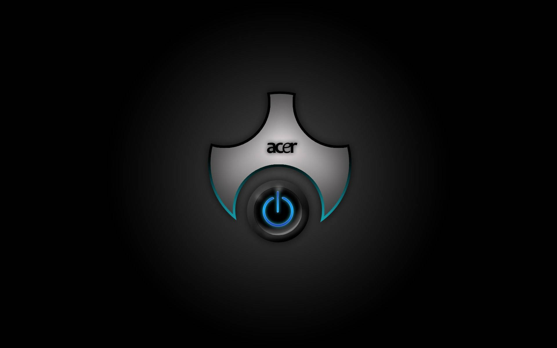 Acer, official logo, glowing blue power button, Full HD Desktop Wallpaper