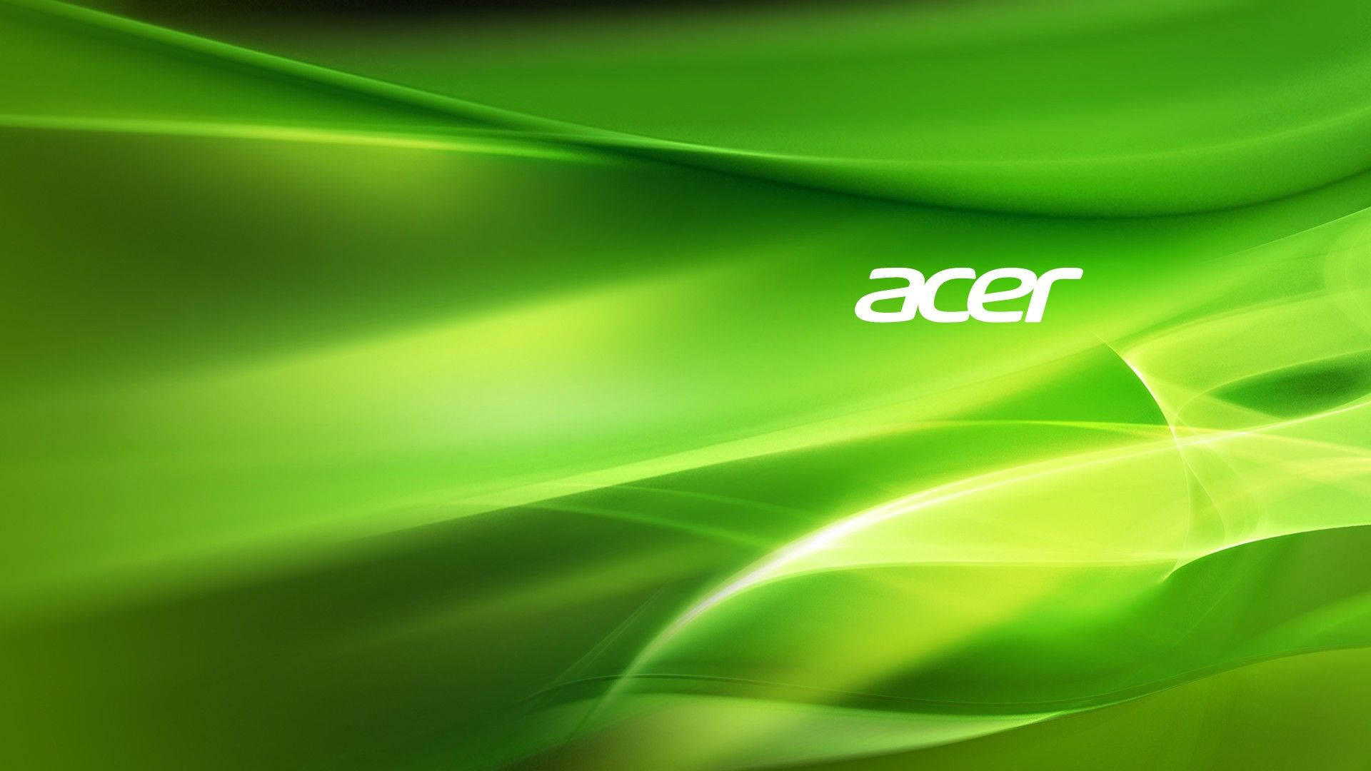 Acer, Neon Lime Green, glowing white Acer logo, Full HD Desktop Wallpaper