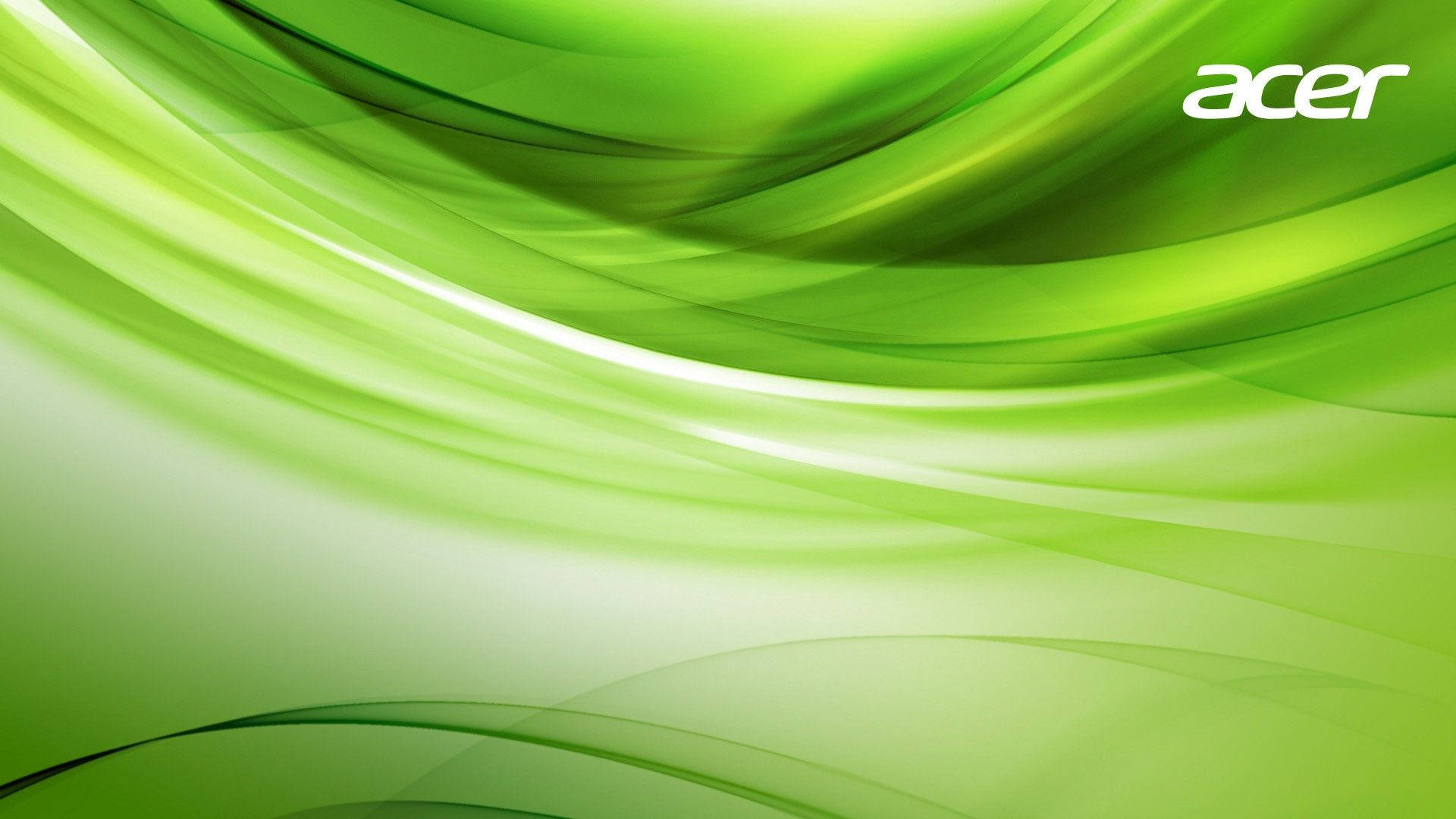 Acer, light green, abstract waves, Full HD Desktop Wallpaper