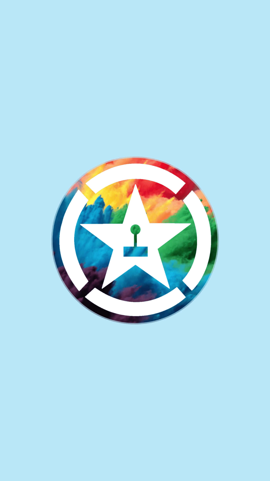 Achievement Hunter, rainbow gradient, white circular border, Full HD Phone Wallpaper