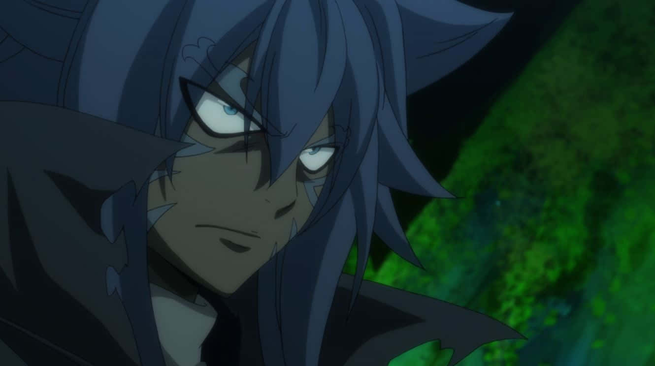 Acnologia, blue hair, glowing eyes, HD Desktop Wallpaper
