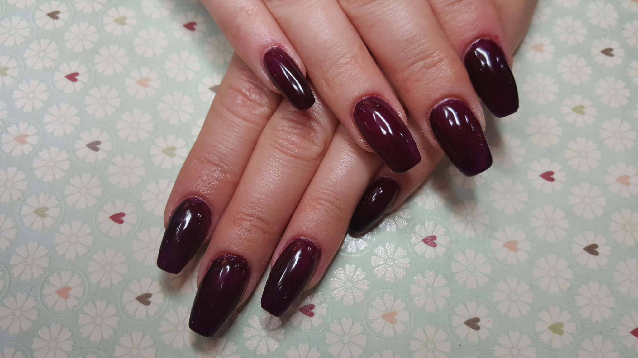 burgundy, coffin nails, glossy, Full HD Desktop Wallpaper