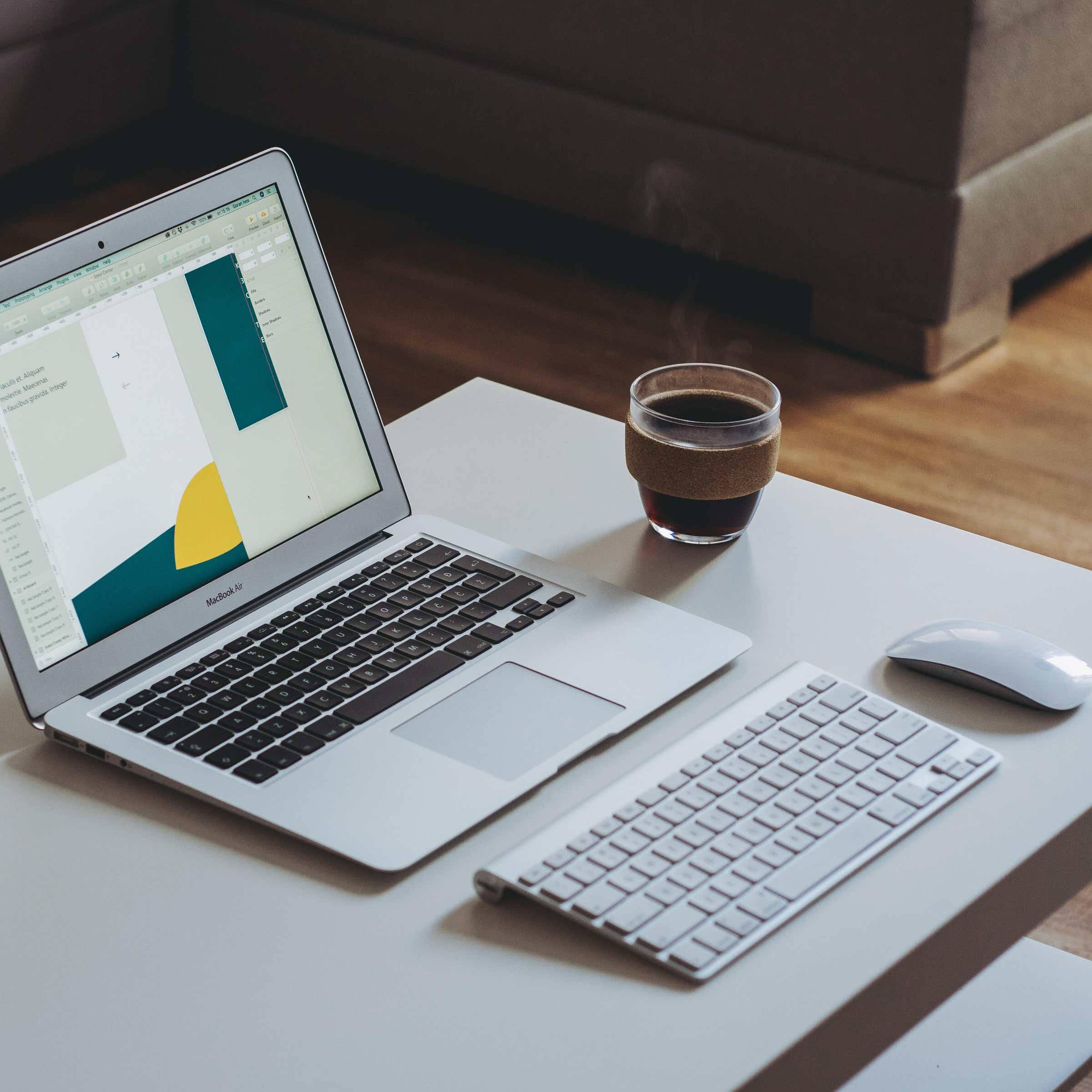 Actuary, sleek silver laptop, design app, Full HD Desktop Wallpaper