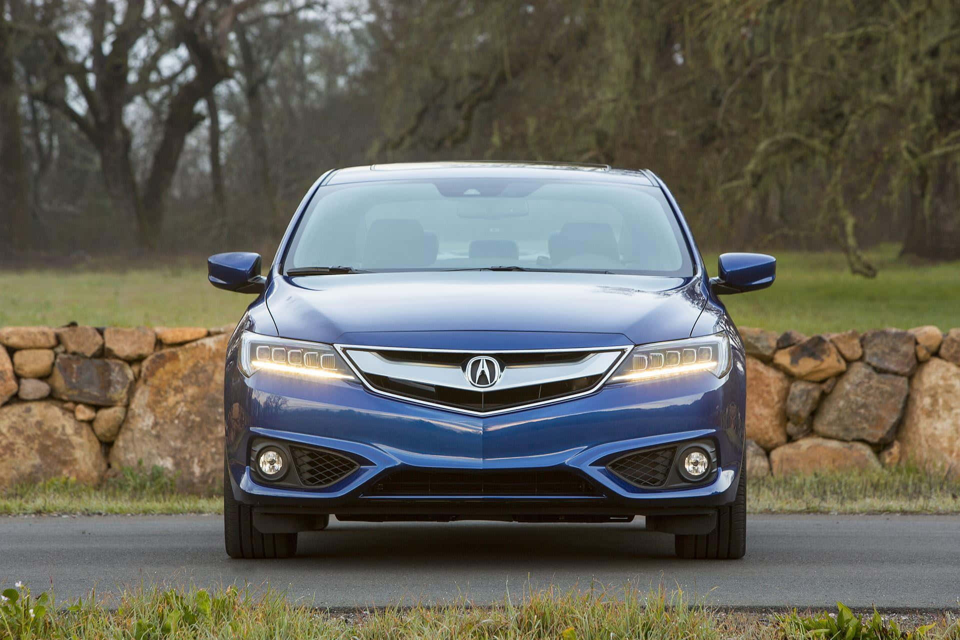 Acura ILX, blue, paved road, Full HD Desktop Wallpaper