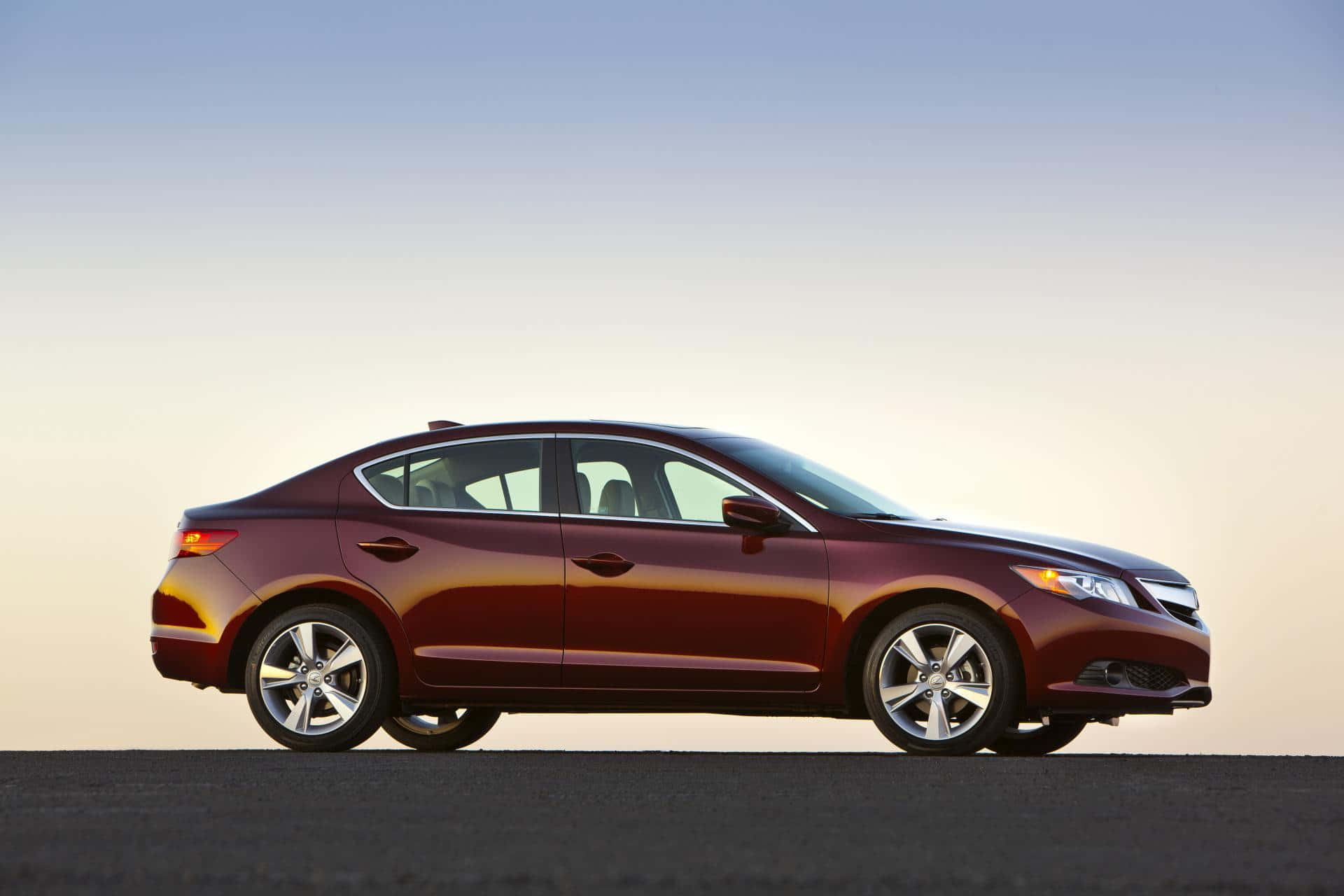 Acura ILX, maroon, golden hour, Full HD Desktop Wallpaper
