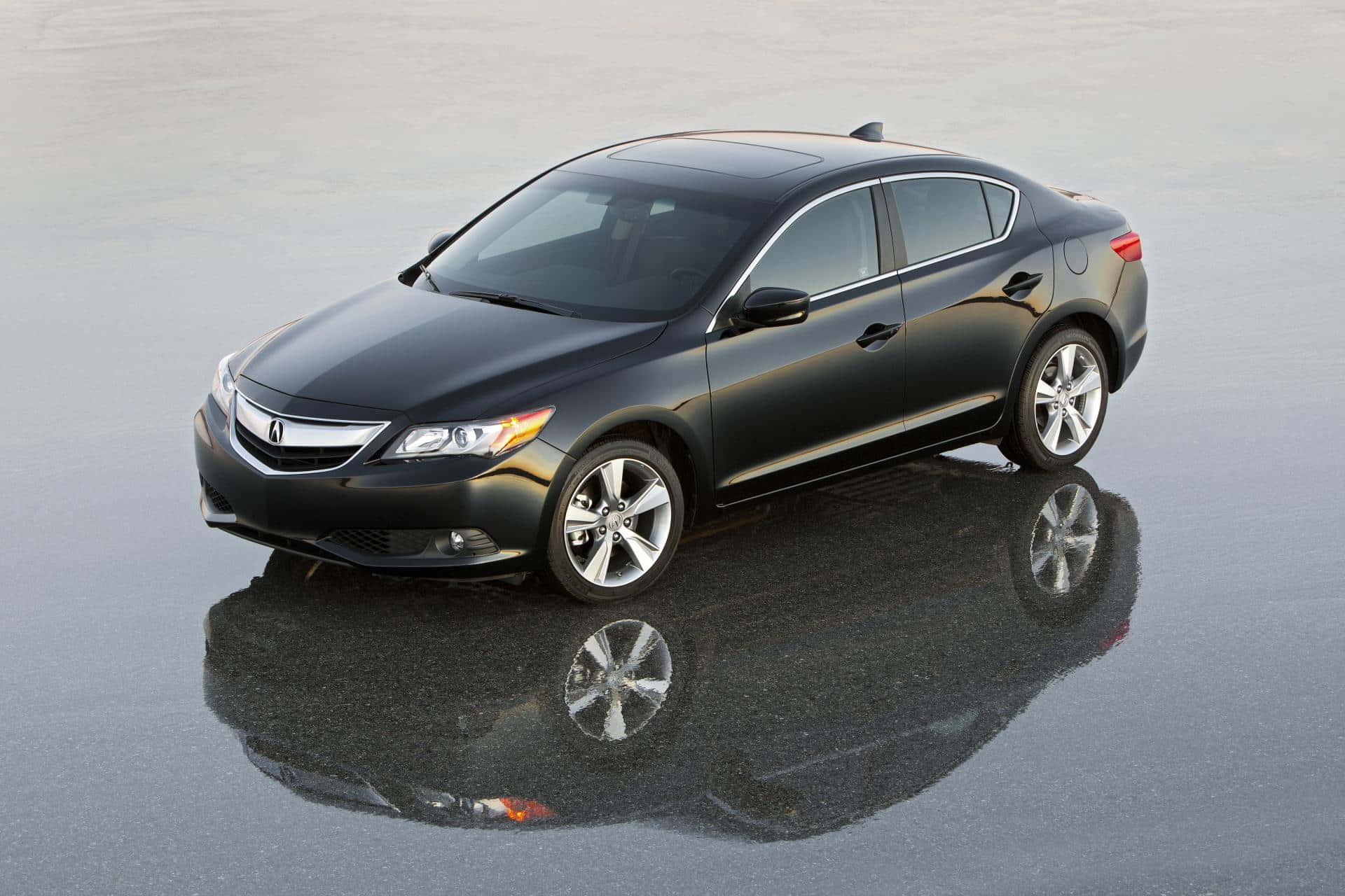 Acura ILX, black, wet asphalt, Full HD Desktop Wallpaper