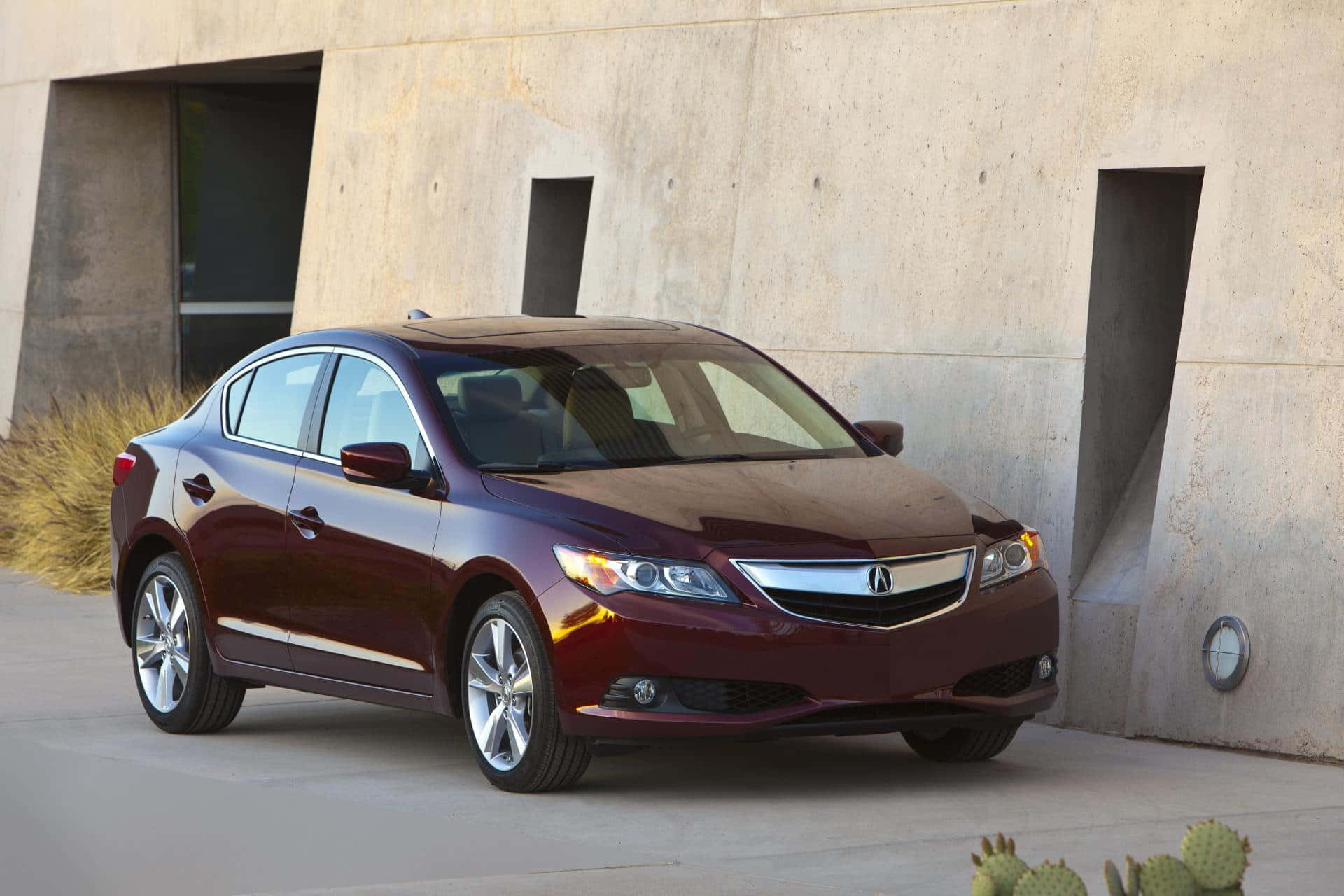 Acura ILX, glossy maroon, sedan, Full HD Desktop Wallpaper