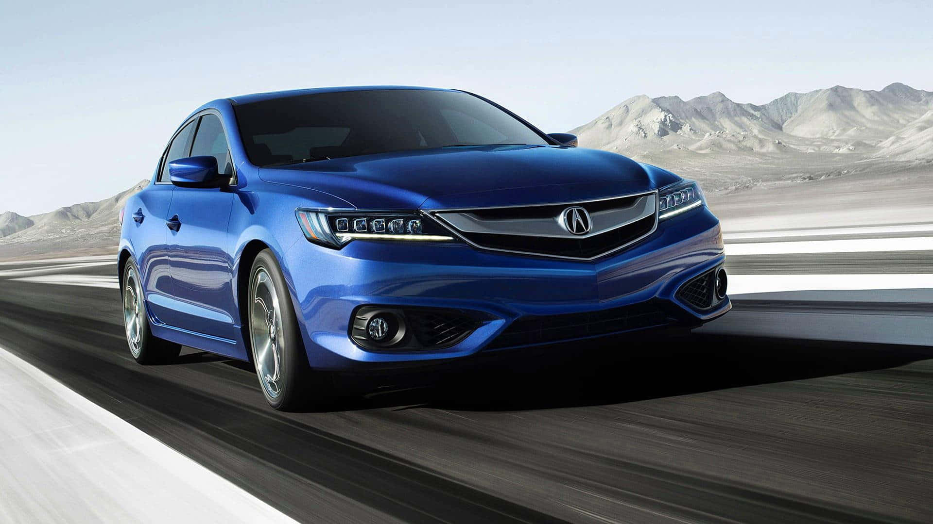 Acura ILX, desert highway, vibrant blue, Full HD Desktop Wallpaper