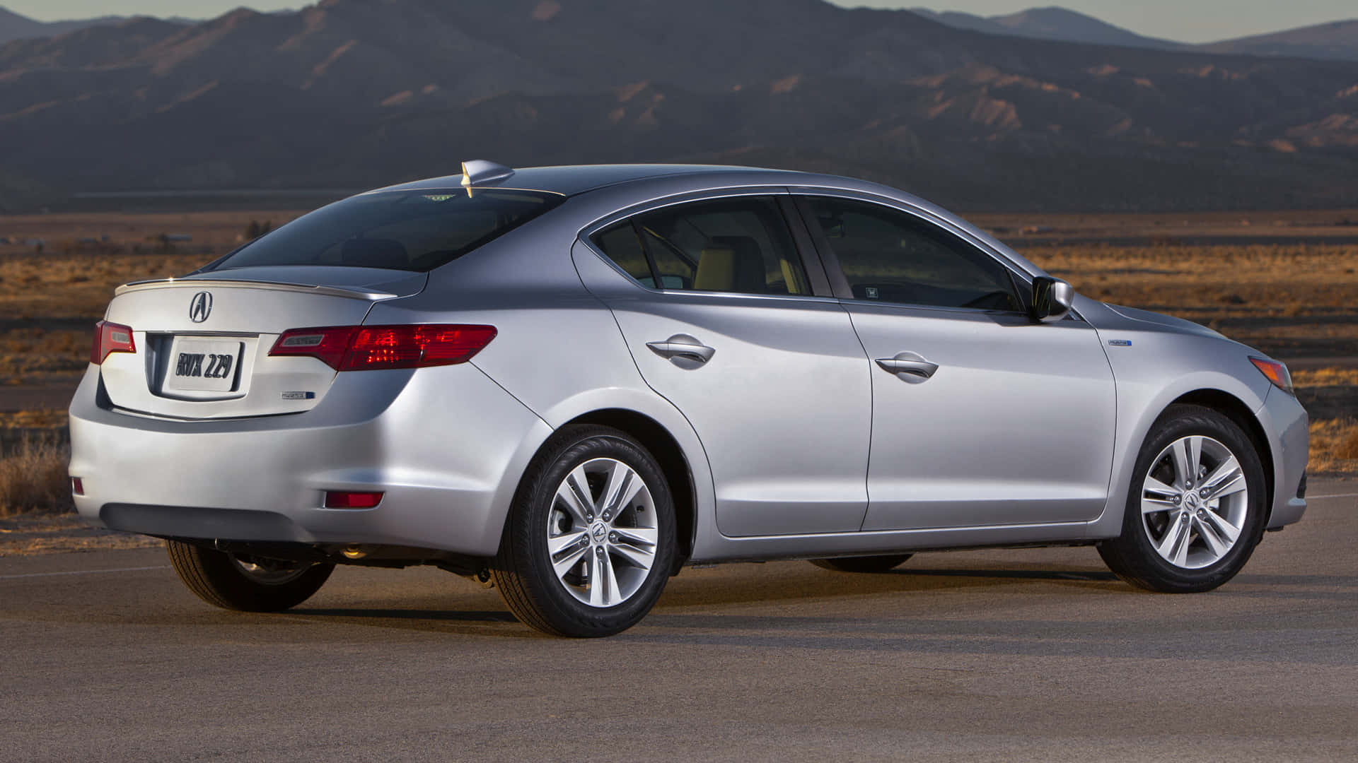 Acura ILX, silver, desert road, Full HD Desktop Wallpaper