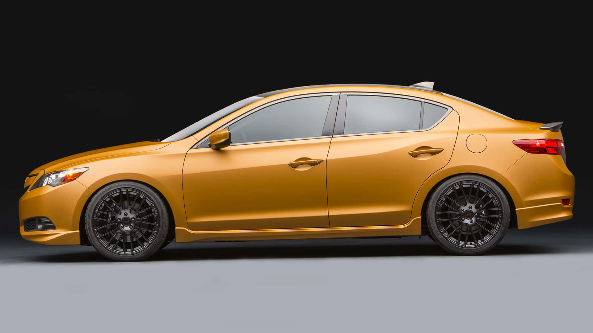 Acura ILX, gold sedan, black rims, Full HD Desktop Wallpaper